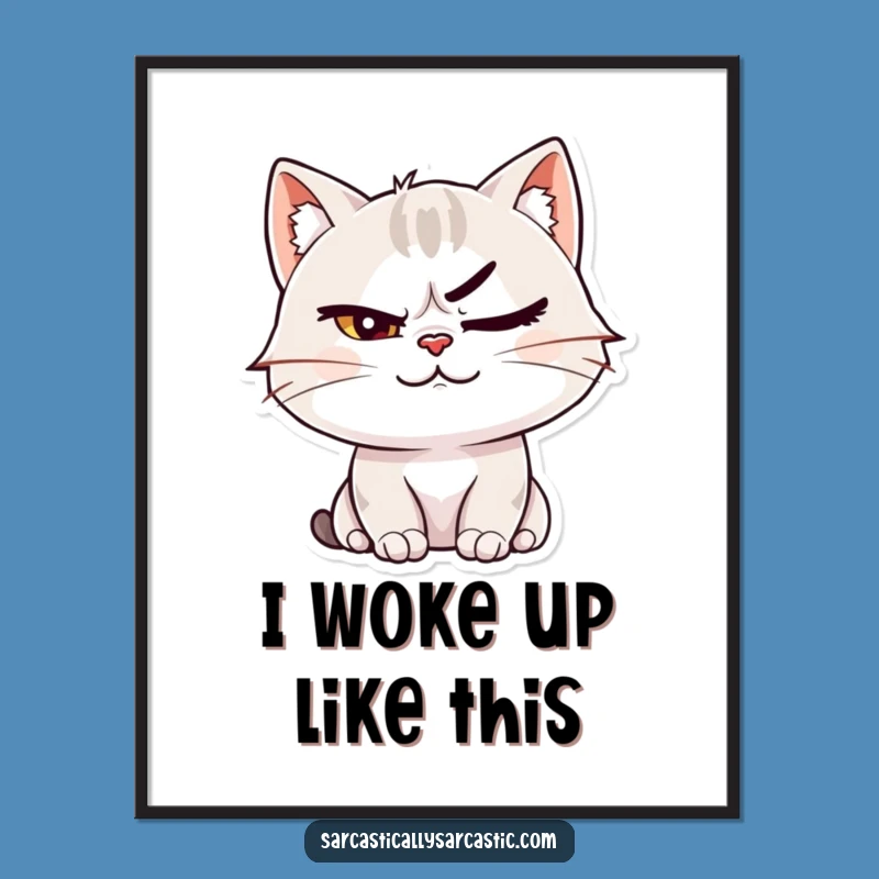 Free Printable Smirking Cat Wall Art: Hilarious Downloadable Art with Attitude