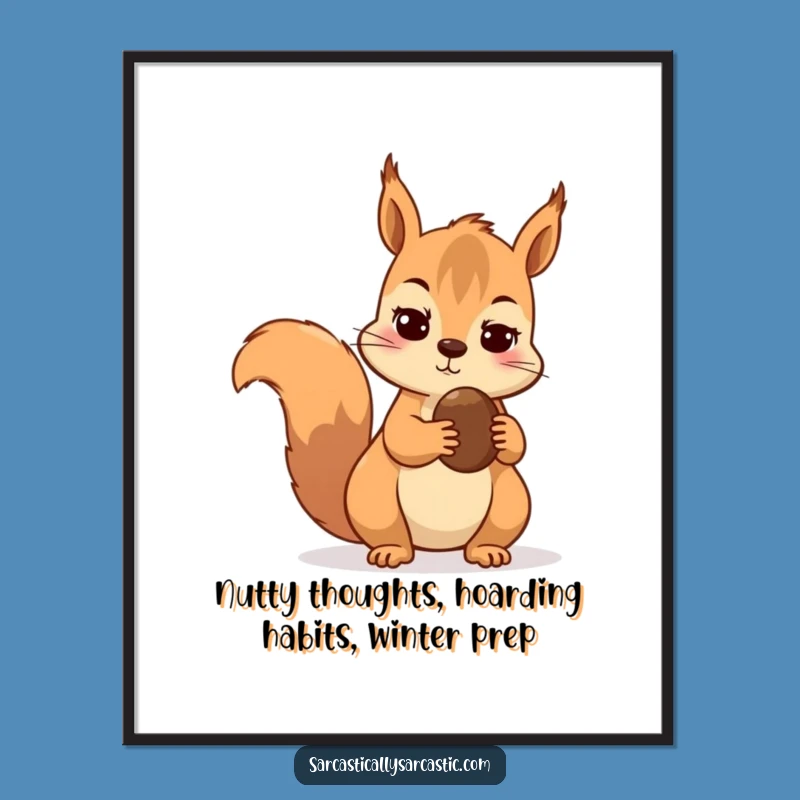 Free Printable Wall Art: Funny Skeptical Squirrel Laughing Downloadable Decor