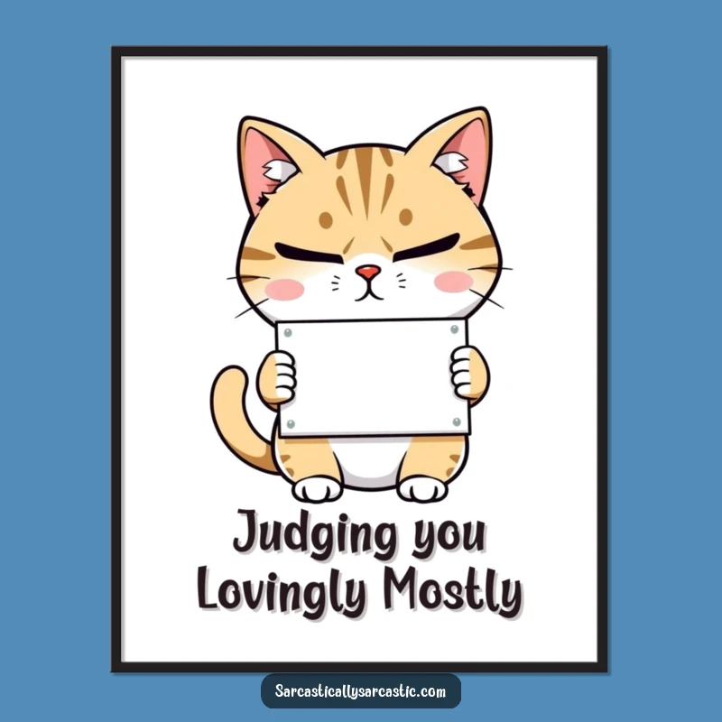 Free Printable Wall Art: Smirking Cat's Attitude, Funny Downloadable Decor for Cat Lovers
