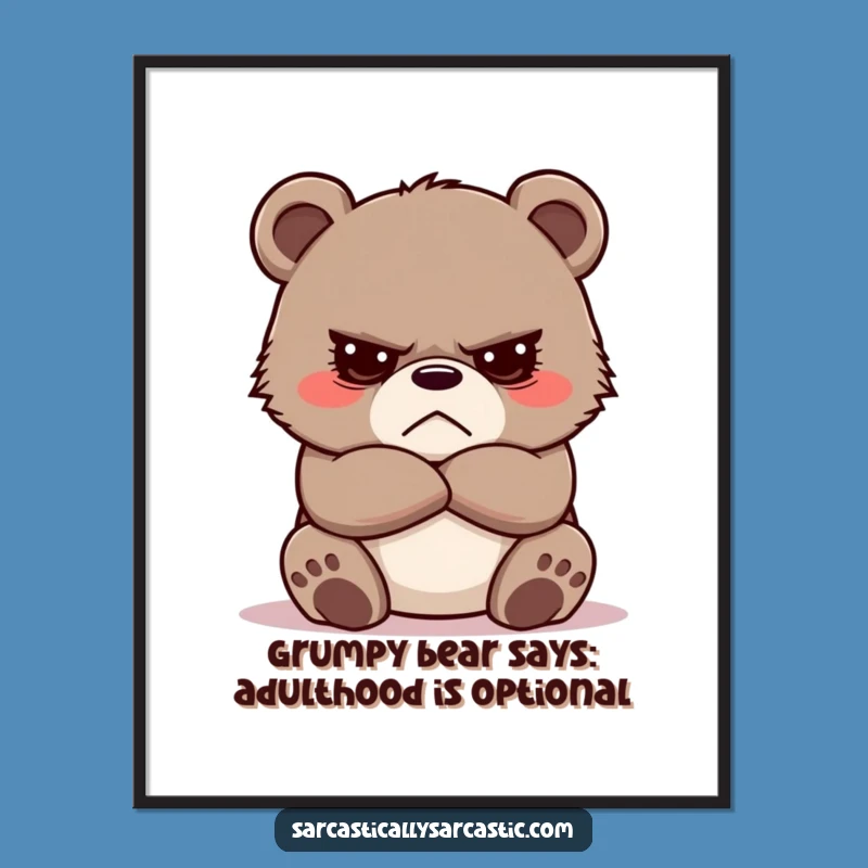 Free Printable Grumpy Bear Wall Art - Hilarious Downloadable Decor for Your Home!