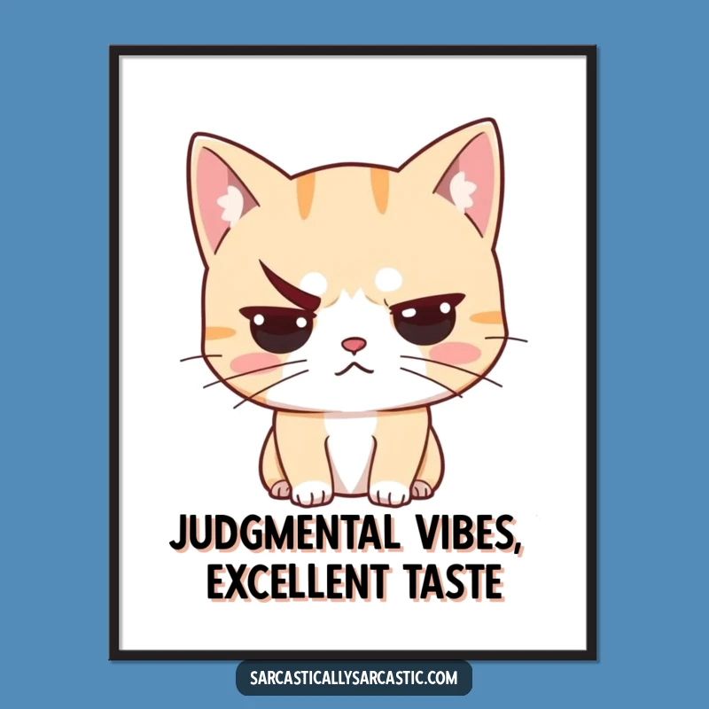 Free Printable Unimpressed Cat Art: Downloadable Wall Art for a Sarcastic Space