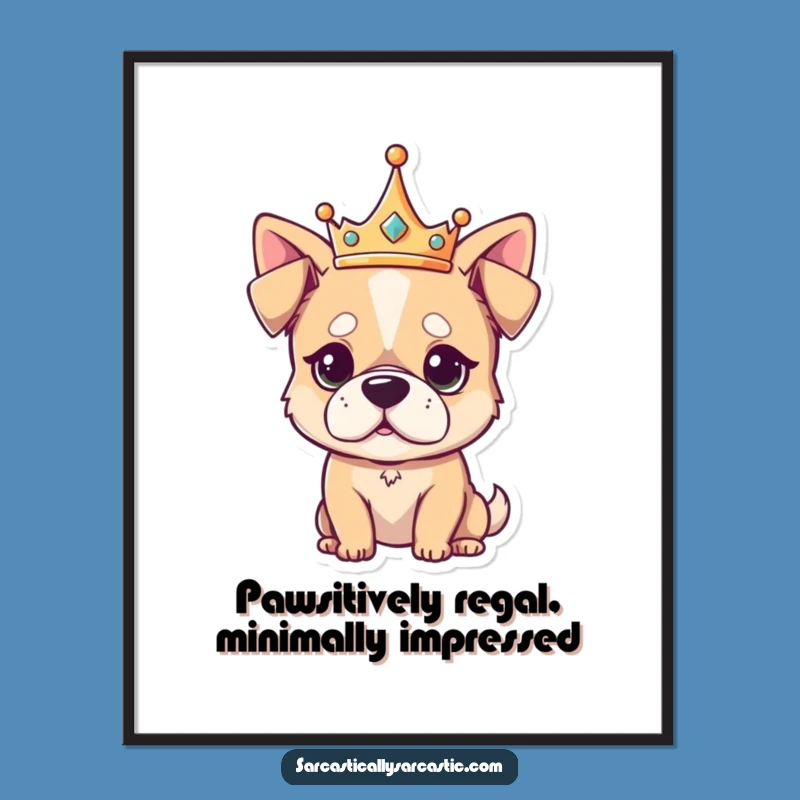 Quirky Free Printable Wall Art: Unimpressed Dog for a Funny Downloadable Decor