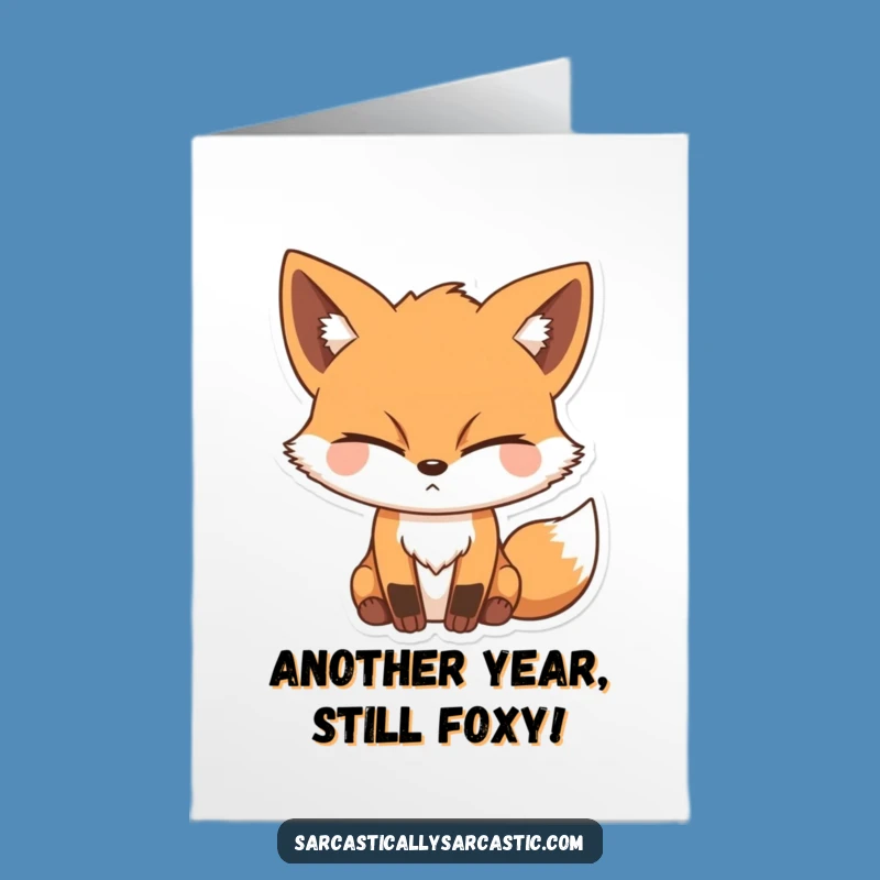 Free Printable Birthday Card: Sly Fox Winking Funny Gift Downloadable Card