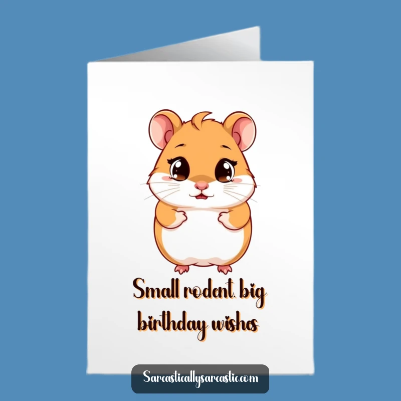 Free Printable Hamster Birthday Card: Funny Downloadable Gift for a Smirk-Worthy Celebration!