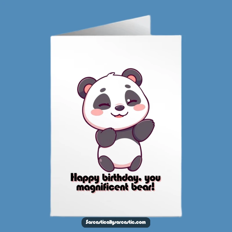 Free Printable Panda Birthday Card - Wink & Smile Funny Downloadable Gift
