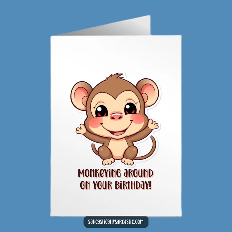 Free Printable Monkey Birthday Card - Go Bananas Funny Downloadable Gift