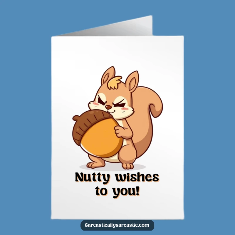 Sarcastic Squirrel Birthday Card: Free Printable Funny Downloadable Gift for Nutty Friends
