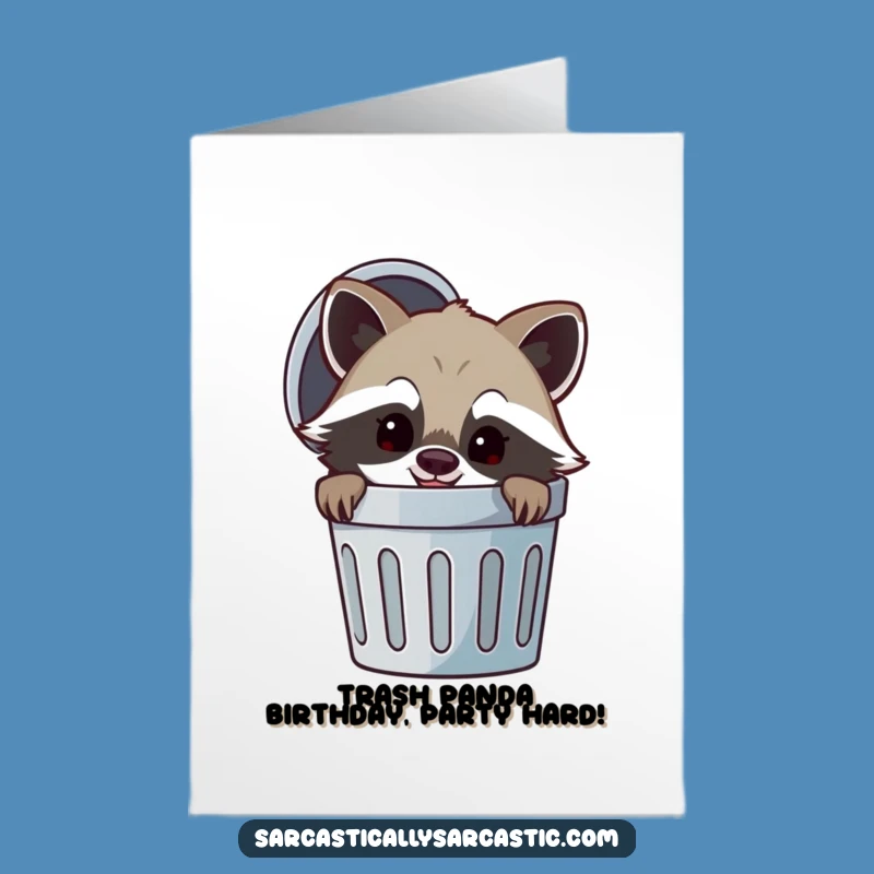 Free Printable Raccoon Birthday Card: Mischievous Downloadable Fun Gift