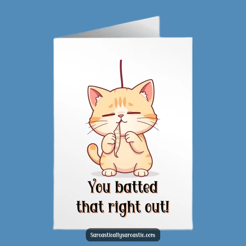 Free Printable Cat Congrats Card - Focused Kitty Downloadable Gift