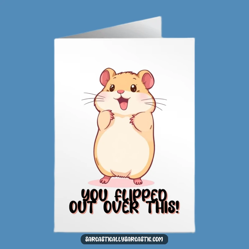 Free Printable Congrats Card: Hamster Somersault LOL Downloadable Gift