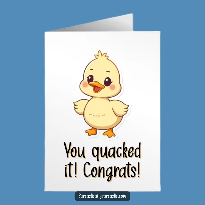 Free Printable Duckling Congratulations Card - Know-it-All Quack Downloadable