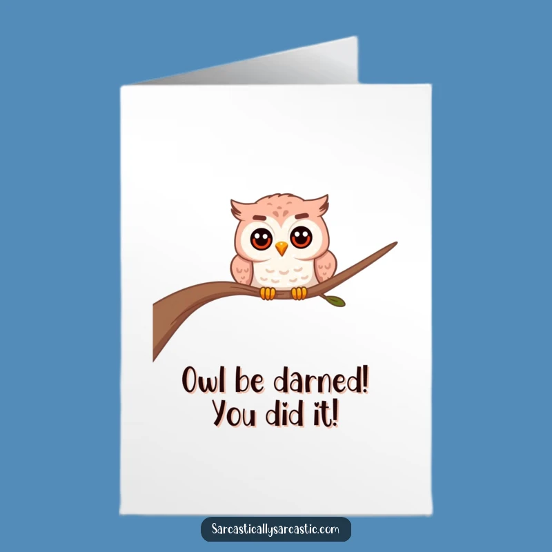 Free Printable Owl Congratulations Card - Wise Wink Downloadable