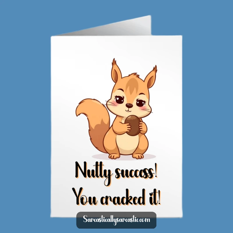 Free Printable Squirrel Card: Funny Skeptic Congrats Downloadable Gift