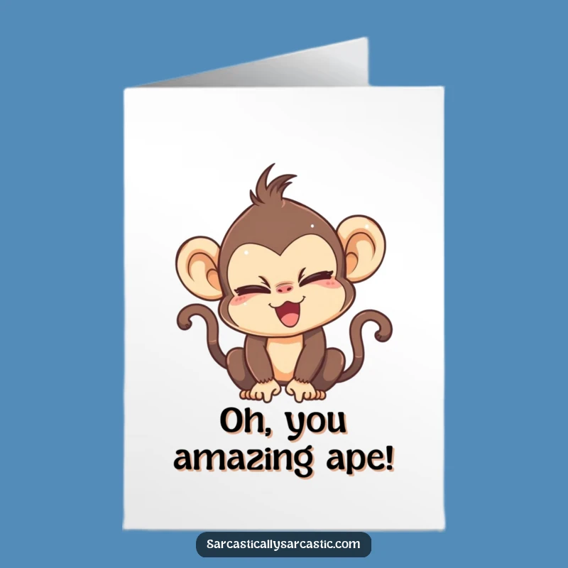 Free Printable Congrats Card: Eye Roll Monkey for Their Big News