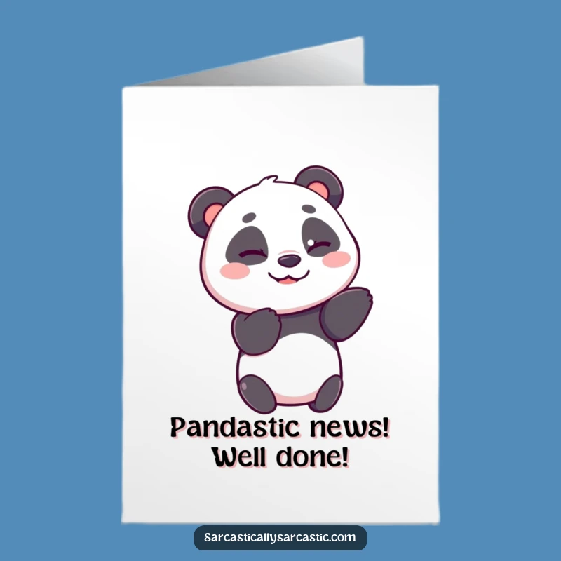 Free Printable Panda Congratulations Card - Witty Wink Downloadable