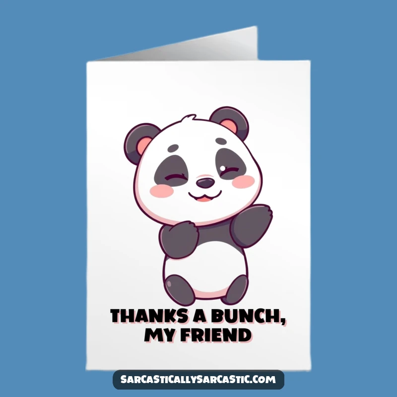 Free Printable Panda Thank You Card - Grateful Wink Downloadable