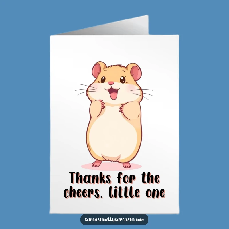 Free Printable Thank You Card: Hamster Somersault LOL Downloadable Gift