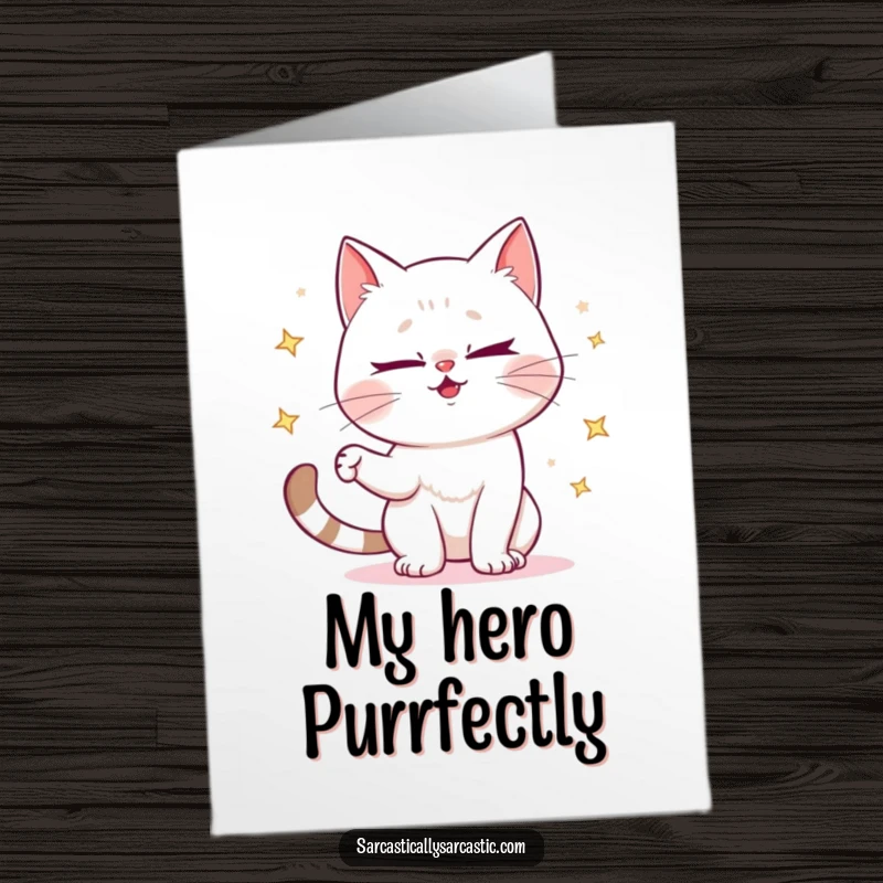 Funny Free Printable Thank You Card: A cat winks mischiviously, juggling small, glittering objects.