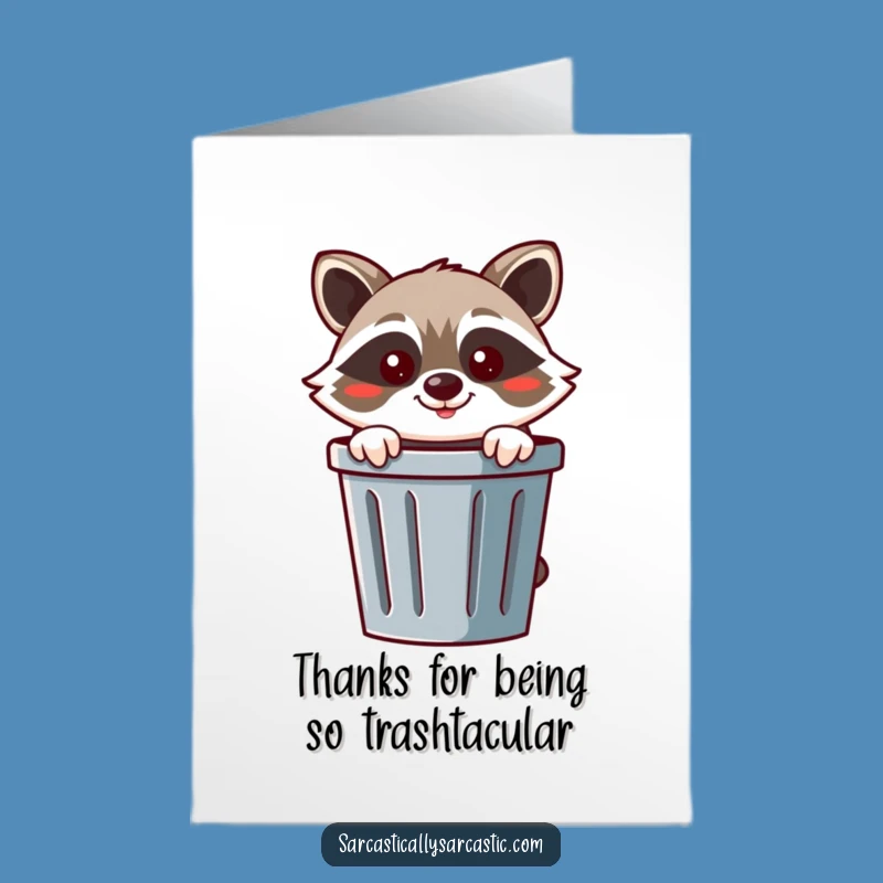 Free Printable Raccoon Thank You Card: Funny Downloadable for Your Treasures!