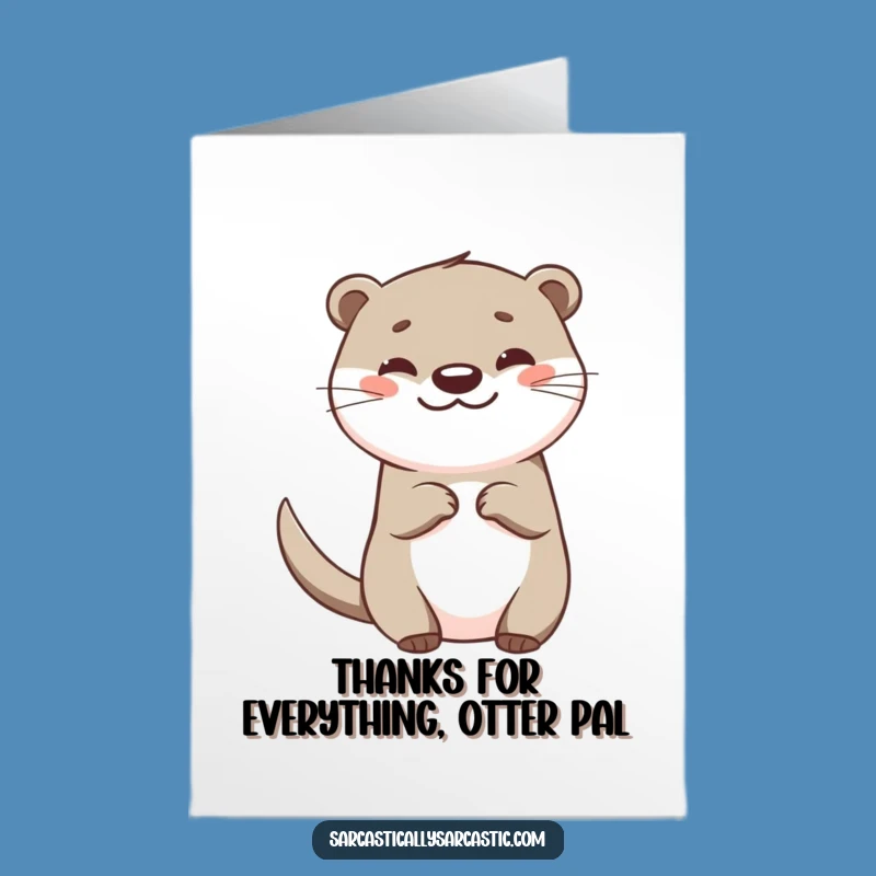 Free Printable Otter Thank You Card: Whimsical Downloadable for Grateful Gratitude!