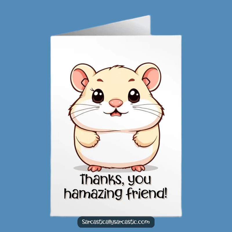 Free Printable Hamster Thank You Card: Adorable Downloadable Gift