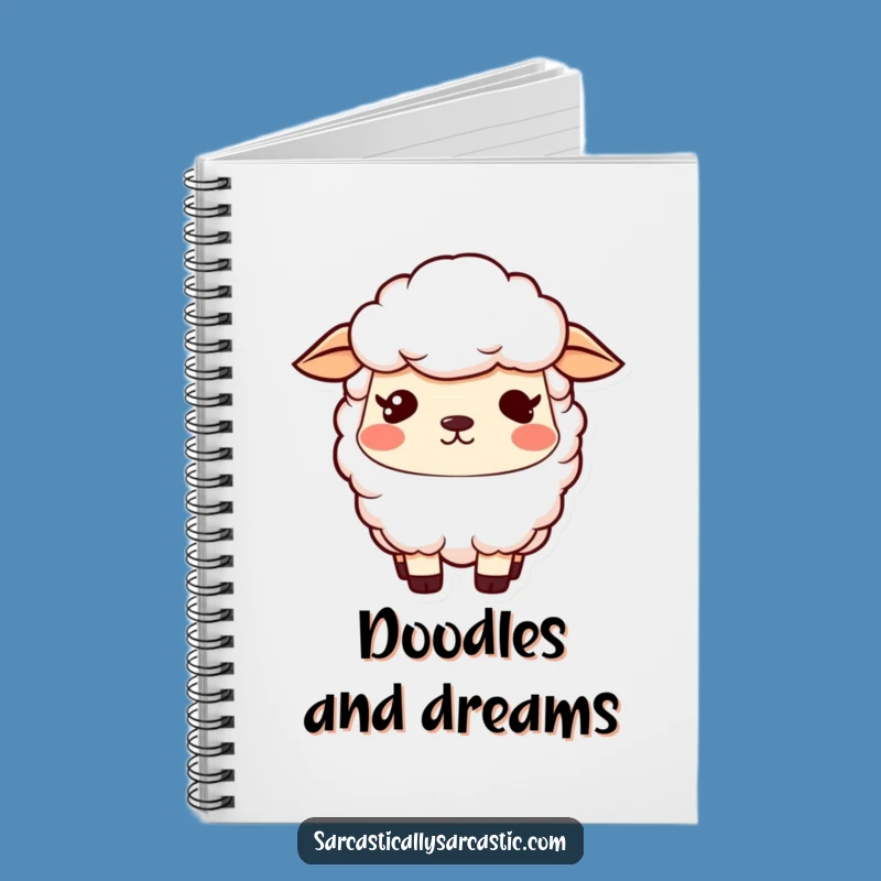 Funny Kawaii Sheep Notebook: Jot Down Thoughts with Vacant Stare, Perfect Funny Gift