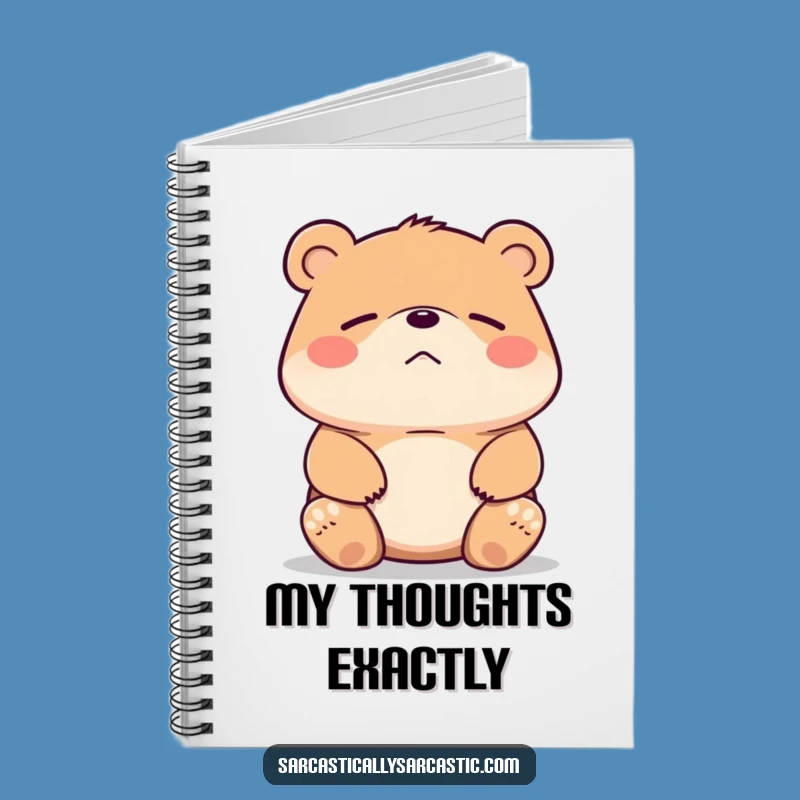 Funny Bear Shrug Notebook - Jot Down Your Unimpressed Thoughts