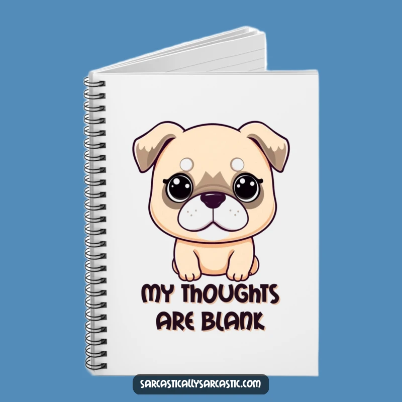 Funny Deadpan Dog Notebook: Kawaii Canine Unimpressed Pages, Ideal Funny Gift!