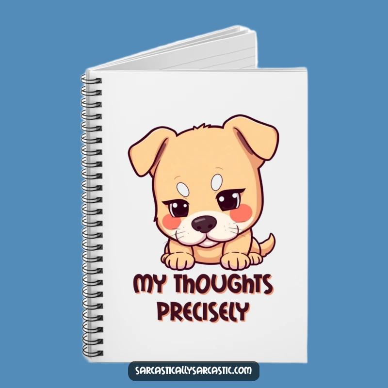 Funny Dog Eyebrow Notebook - Jot Down Your Sarcastic Thoughts