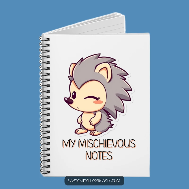 Funny Hedgehog Smirk Notebook: Character's Sly Ideas, Perfect Funny Gift Journal