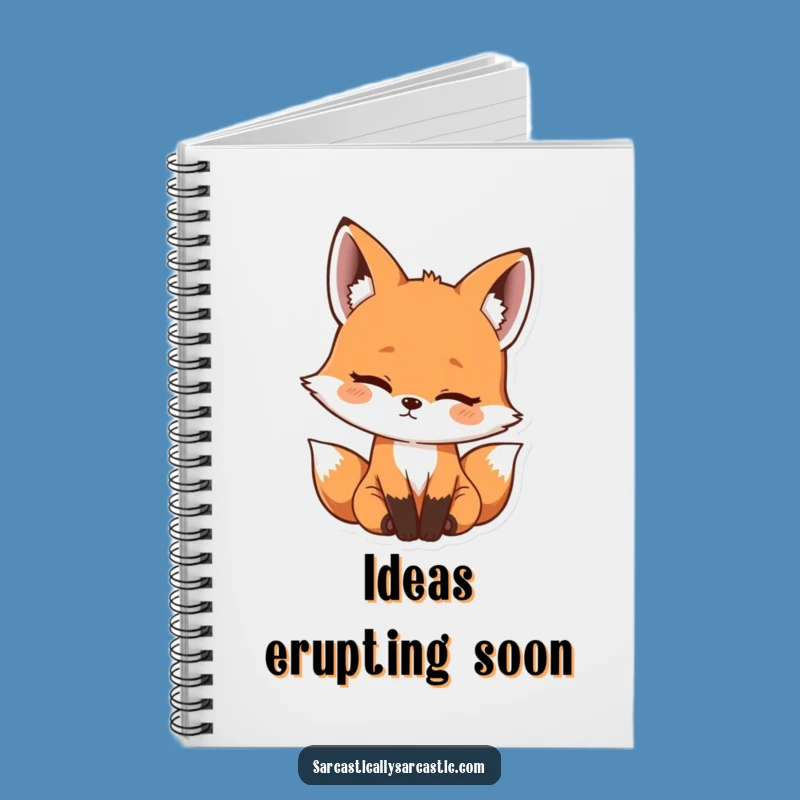 Funny Kawaii Fox Notebook: Jot Down Ideas with Amused Head Tilt, Perfect Funny Gift