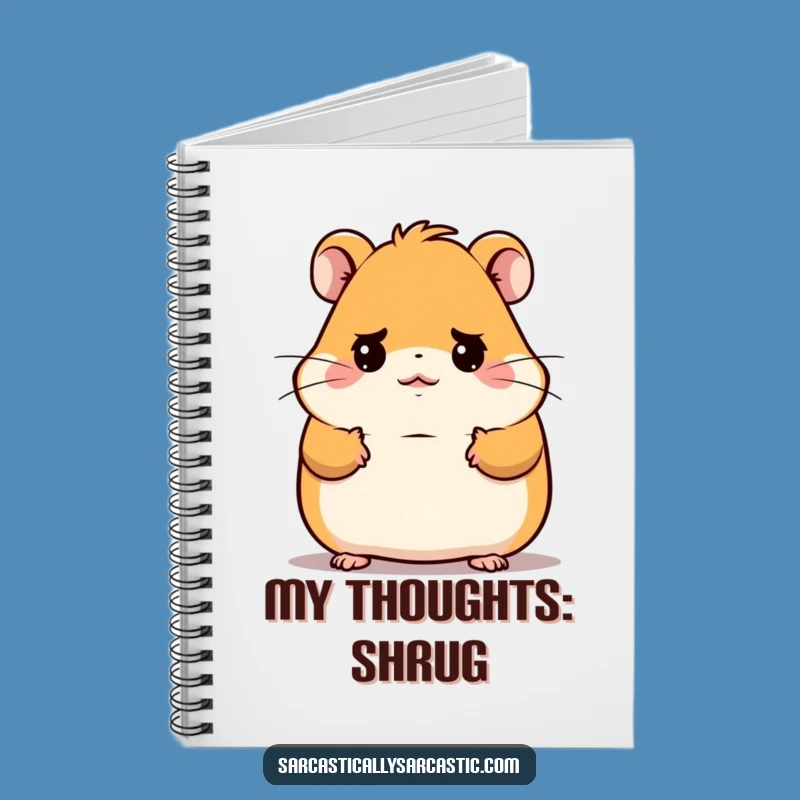 Funny Kawaii Hamster Notebook: Deadpan Notes, Perfect for 'IDK' Thoughts Funny Gift!