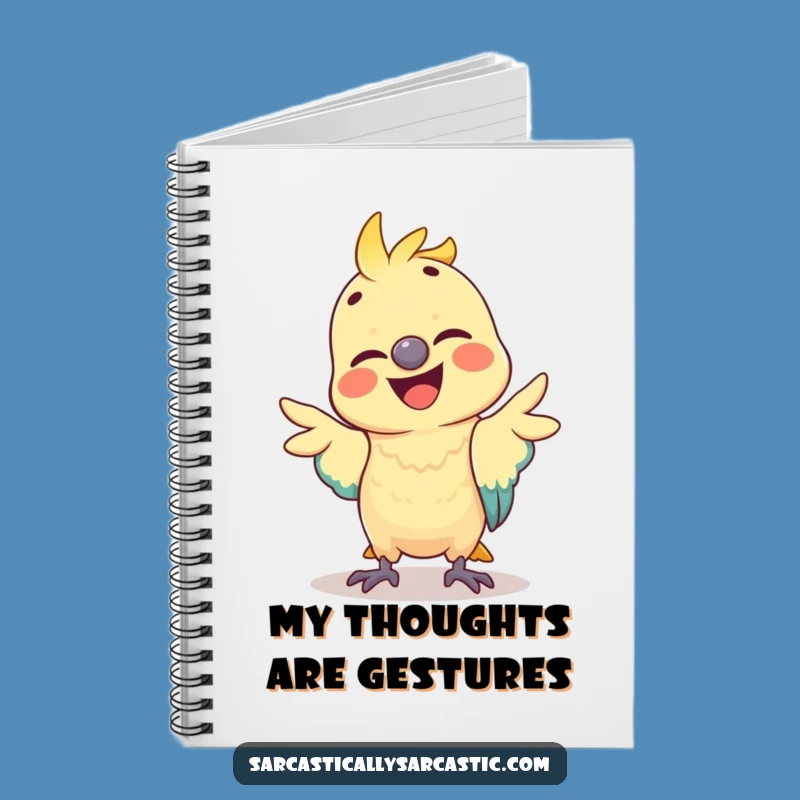 Funny Parrot Mimicking Gesture Notebook: Jot Down Ideas with a Giggle!