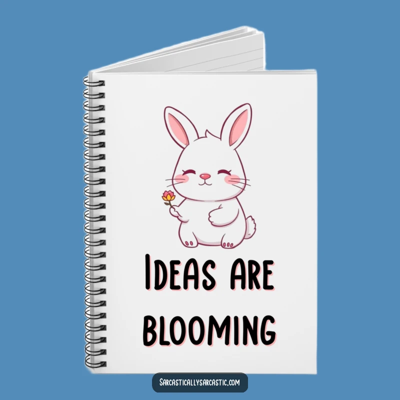Funny Rabbit Flower Notebook - Jot Down Sweet & Witty Ideas