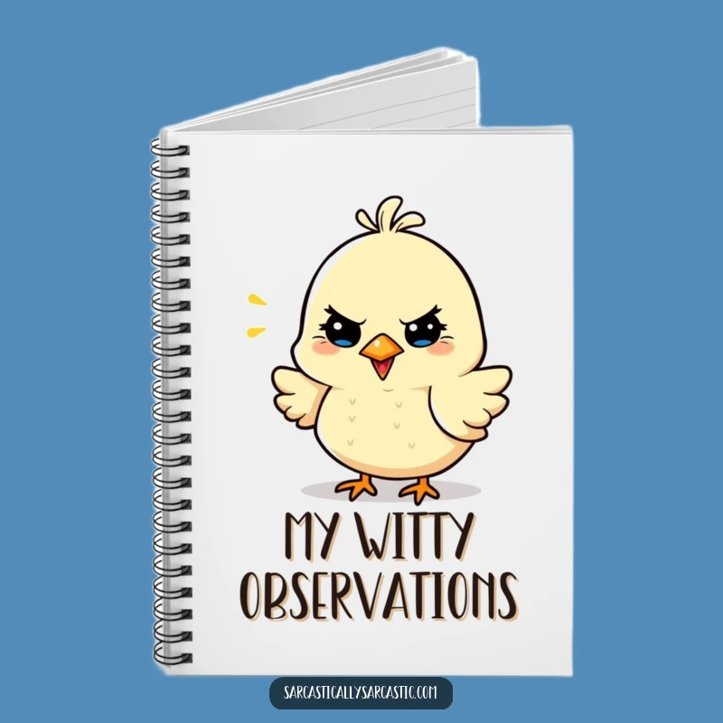 Funny Sarcastic Bird Notebook - Witty Chirp Journal, Hilarious Gift