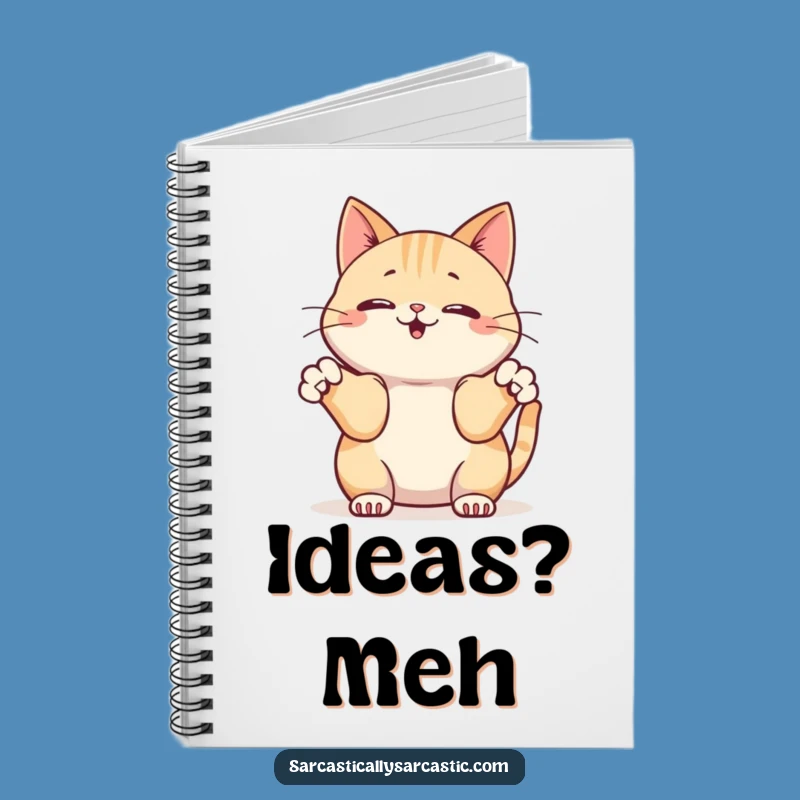 Funny Kawaii Cat Shrug Notebook - Jot Down Your 'IDK' Thoughts