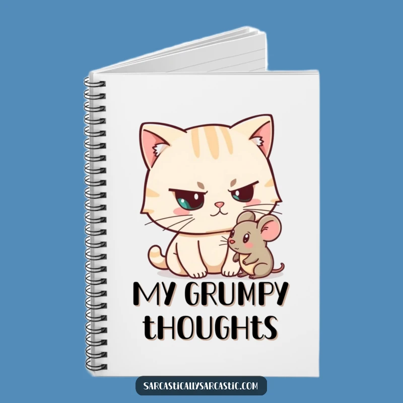 Funny Unimpressed Cat Notebook - Sarcastic Feline Journal Gift