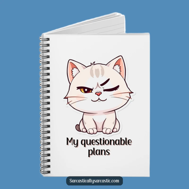 Funny Cat Smirk Notebook: Jot Down Secrets with Feline Cunning