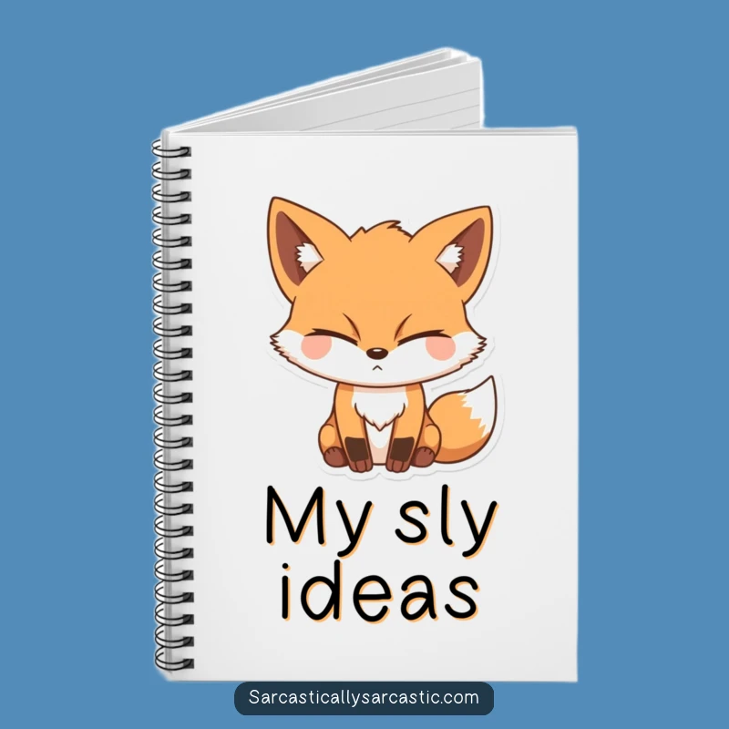 Funny Sly Fox Notebook: Journal Cunning Thoughts with this Winking Gift