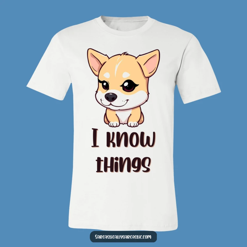 Funny Dog Smirk T-Shirt: Winking Pup's Cheeky Graphic Tee