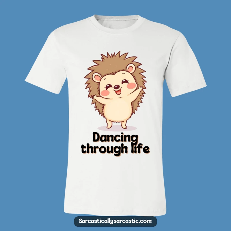 Funny Hedgehog Dancing T-Shirt: Wear Your Happy Moves!