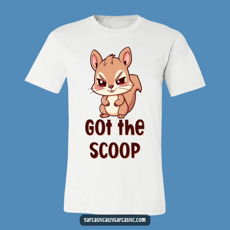 Funny Kawaii Squirrel T-Shirt: Sly Wink Graphic, Your Ultimate Funny Gift Tee!