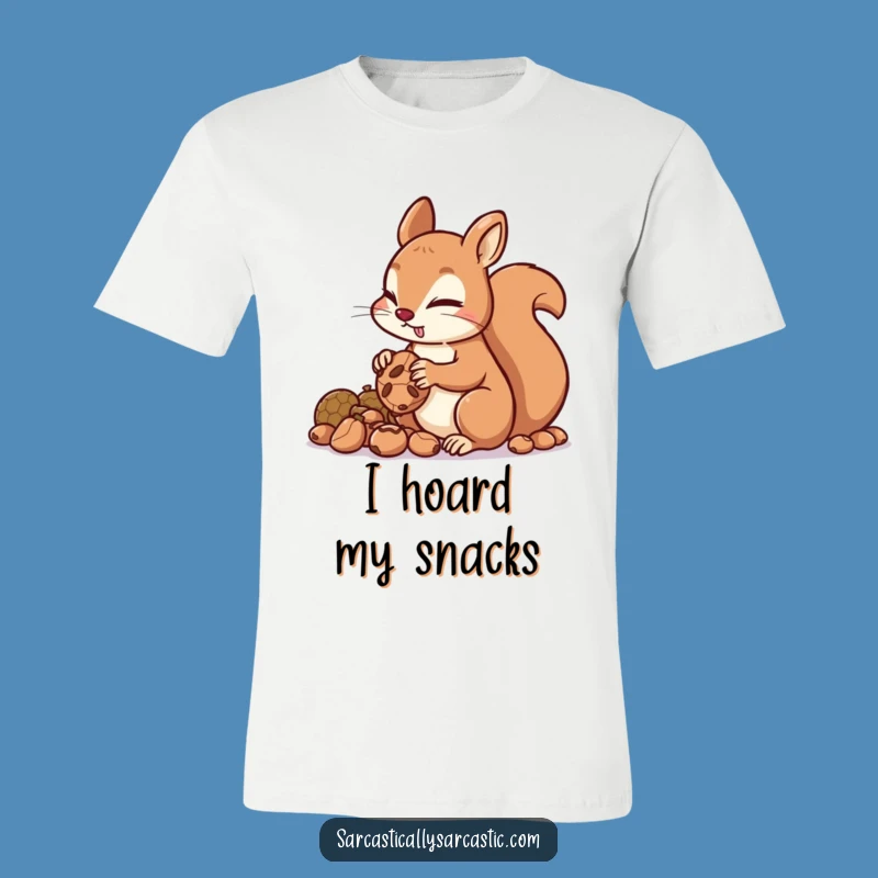 Funny Squirrel Hoarding Nuts T-Shirt: Wear Your Mischief Proudly!