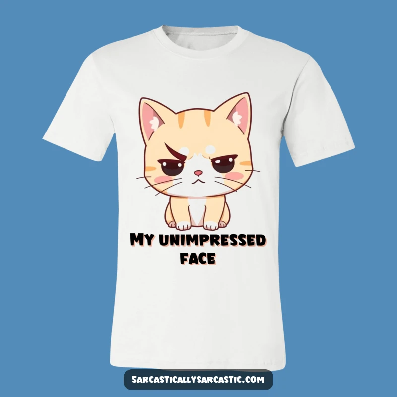 Funny Unimpressed Cat T-Shirt - Sarcastic Feline Tee, Ideal Funny Gift