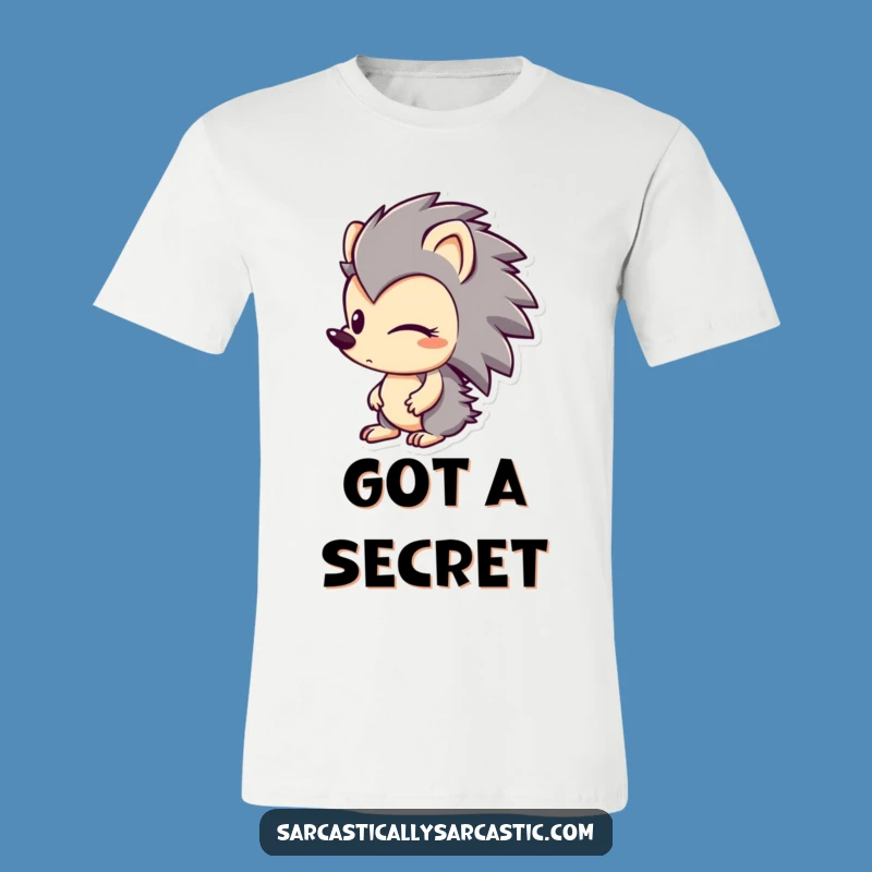 Funny Hedgehog Smirk T-Shirt: Character's Sly Grin, Awesome Funny Gift Tee