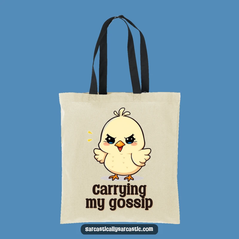 Funny Sarcastic Bird Tote Bag - Cheerful Chirp Carryall, Humorous Gift