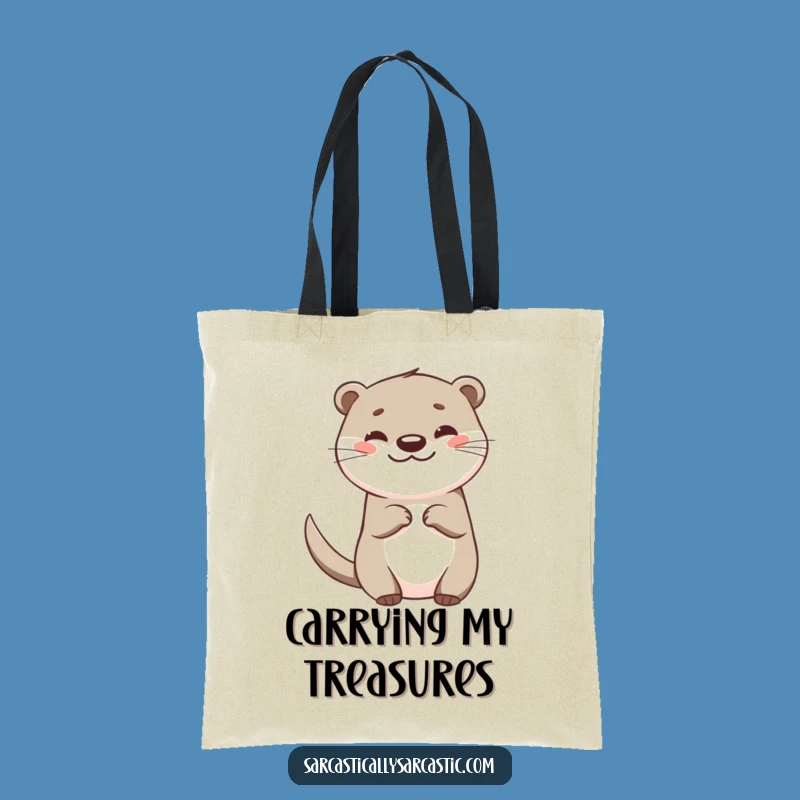 Funny Otter Tote Bag: Happy Teasing Accessory, Perfect Gift!