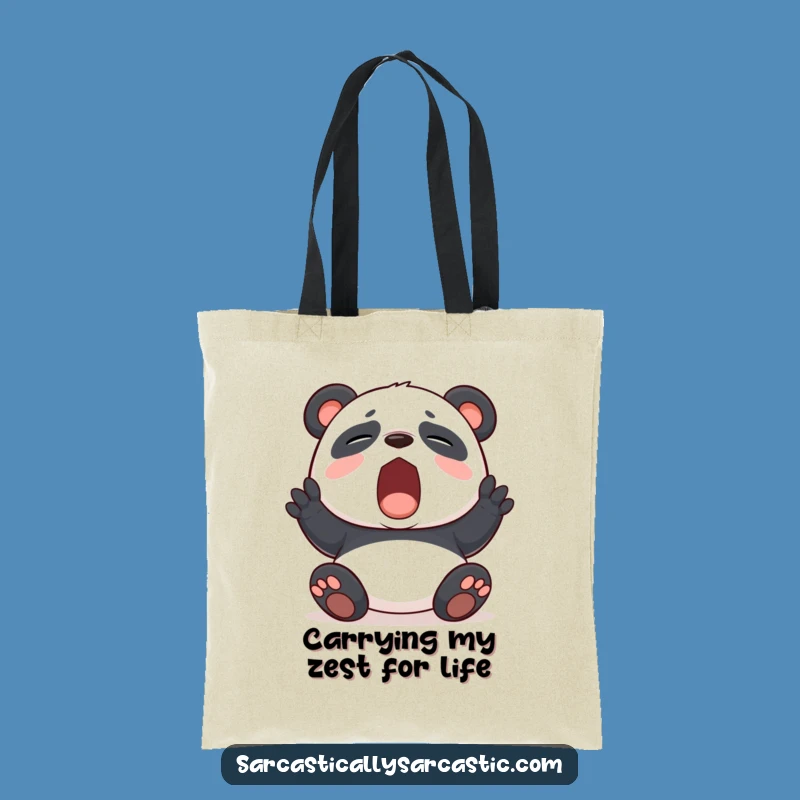 Funny Panda Tote Bag: Carry Your Boredom in Style with This Hilarious Bag
