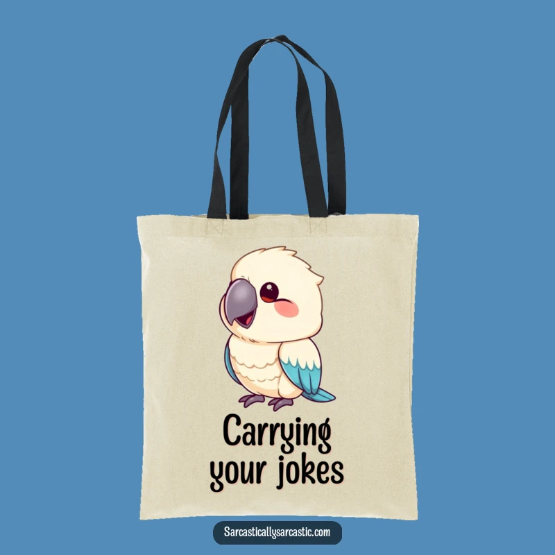 Funny Parrot Smirk Tote Bag: Carry Your Sass with Humorous Style!