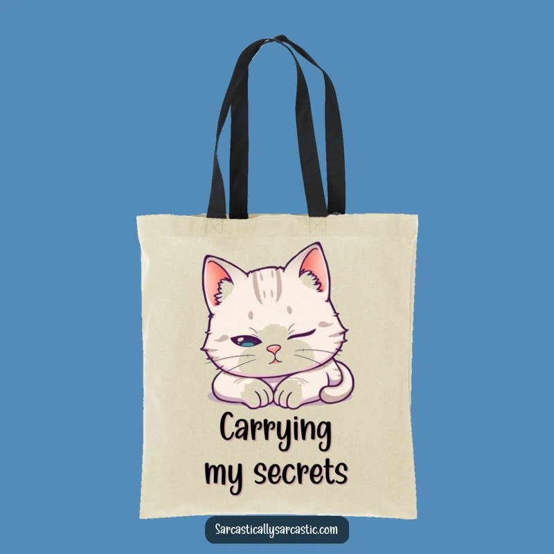 Funny Cat Sleep Tote Bag: Hilarious Accessory for Sneaky Shoppers